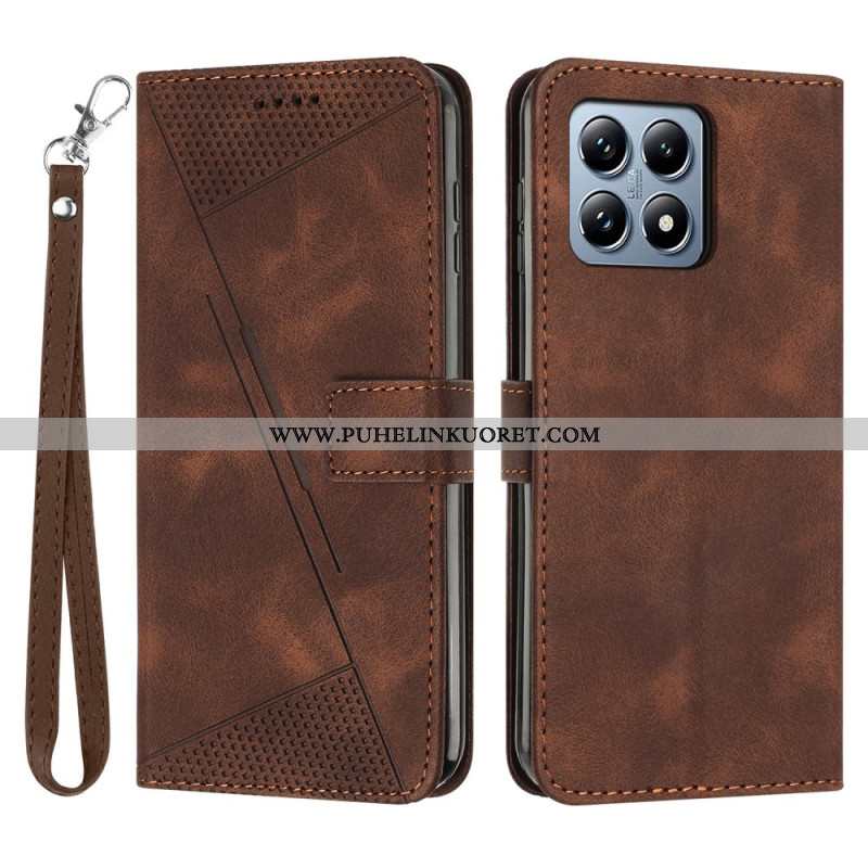 Nahkakotelo Xiaomi 15t Kolmiokuvio Ja Hihna