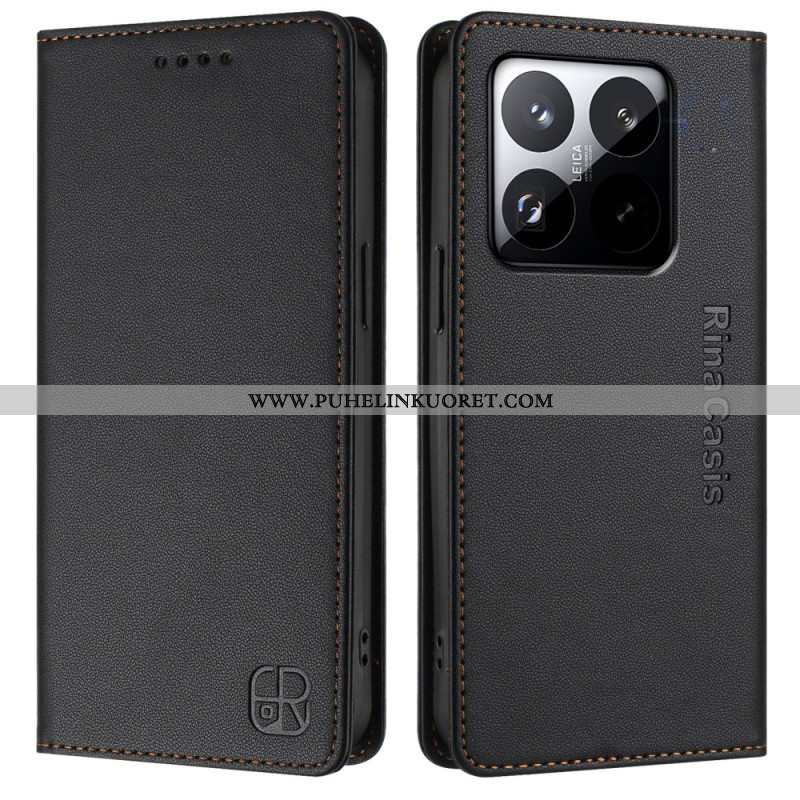 Nahkakotelo Xiaomi 15t Rfid-lompakko