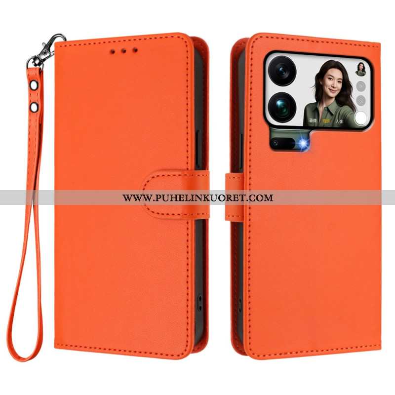 Kotelot Xiaomi 17 Pro Max Keinonahka Hihnalla