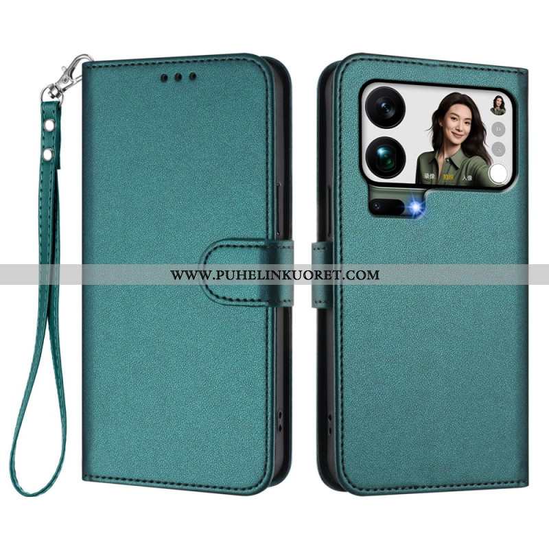 Kotelot Xiaomi 17 Pro Max Keinonahka Hihnalla