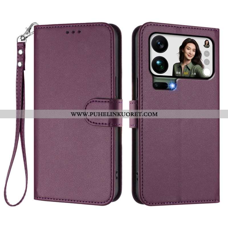 Kotelot Xiaomi 17 Pro Max Keinonahka Hihnalla