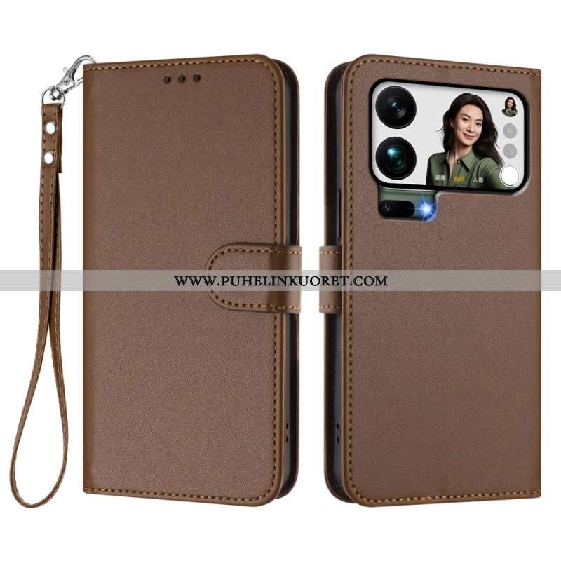 Kotelot Xiaomi 17 Pro Max Keinonahka Hihnalla