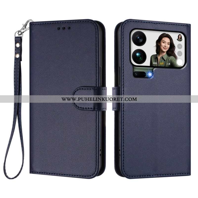 Kotelot Xiaomi 17 Pro Max Keinonahka Hihnalla