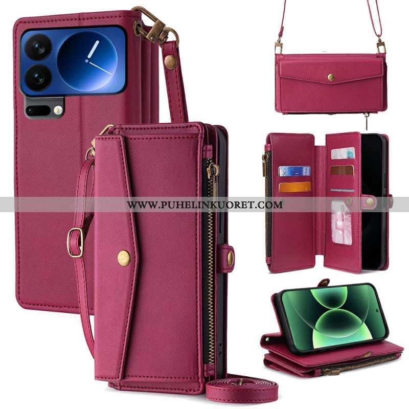 Kotelot Xiaomi 17 Pro Max Lompakko Ja Olkahihna