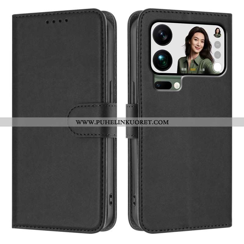 Nahkakotelo Xiaomi 17 Pro Max Yksivärinen Tekonahka