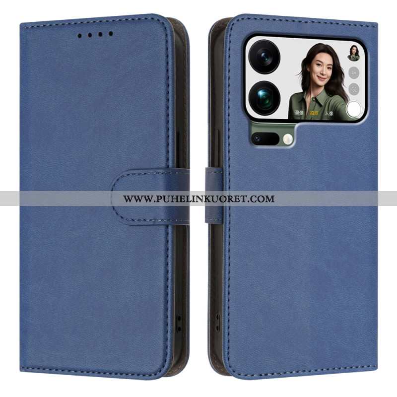 Nahkakotelo Xiaomi 17 Pro Max Yksivärinen Tekonahka