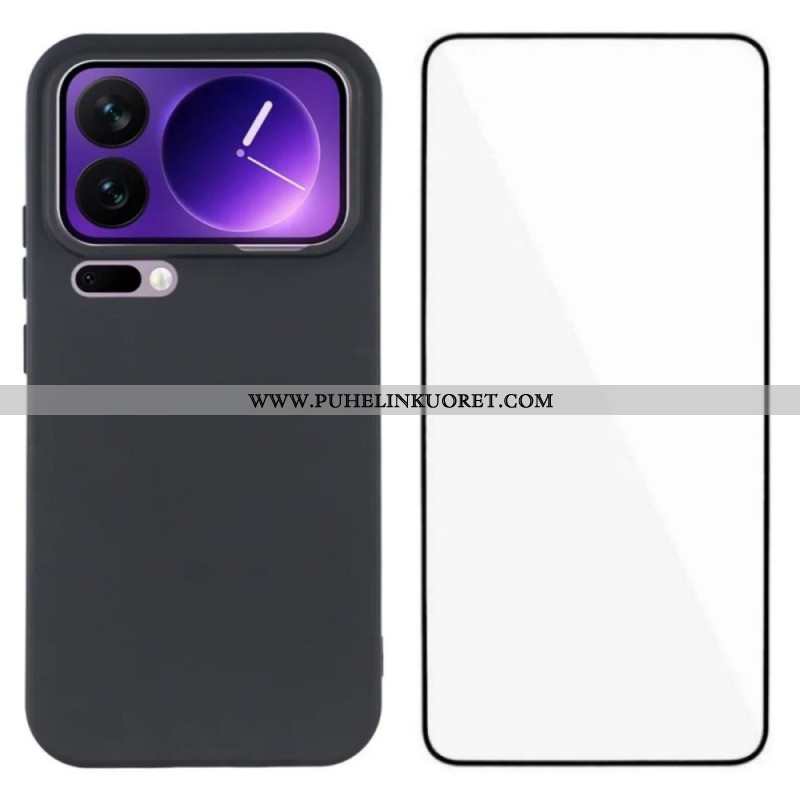 Kuori Xiaomi 17 Pro Max Silikoni Näytönsuojalla