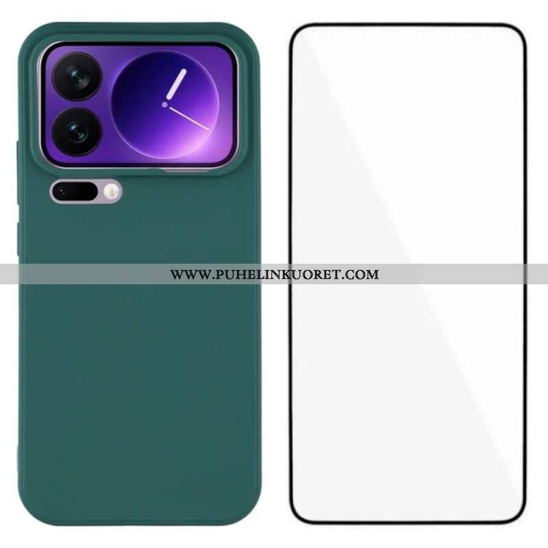 Kuori Xiaomi 17 Pro Max Silikoni Näytönsuojalla