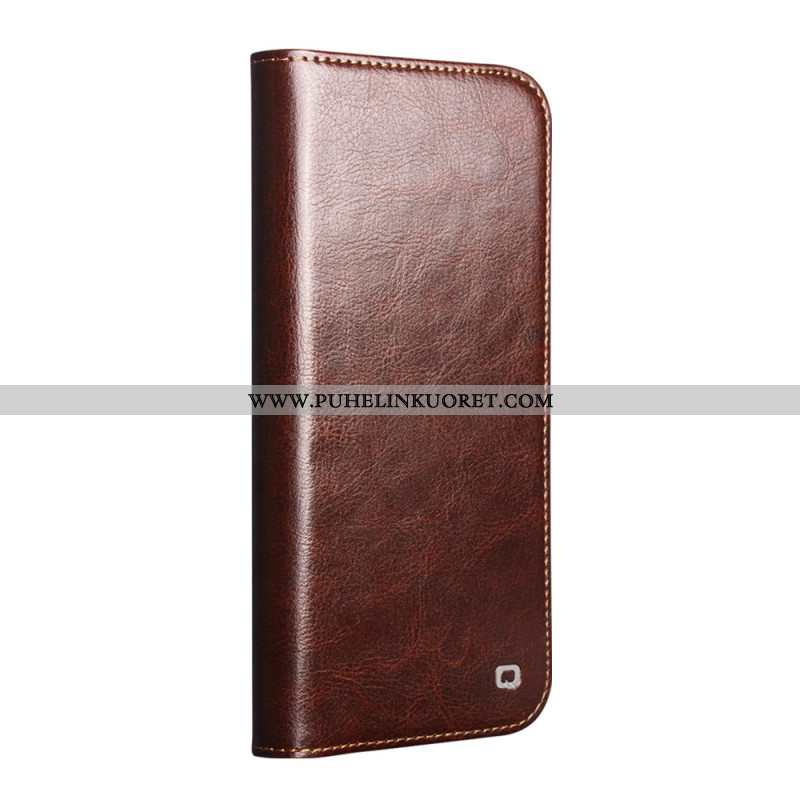 Nahkakotelo Xiaomi 17 Pro Max Qialino Aitoa Nahkaa Suojakuori