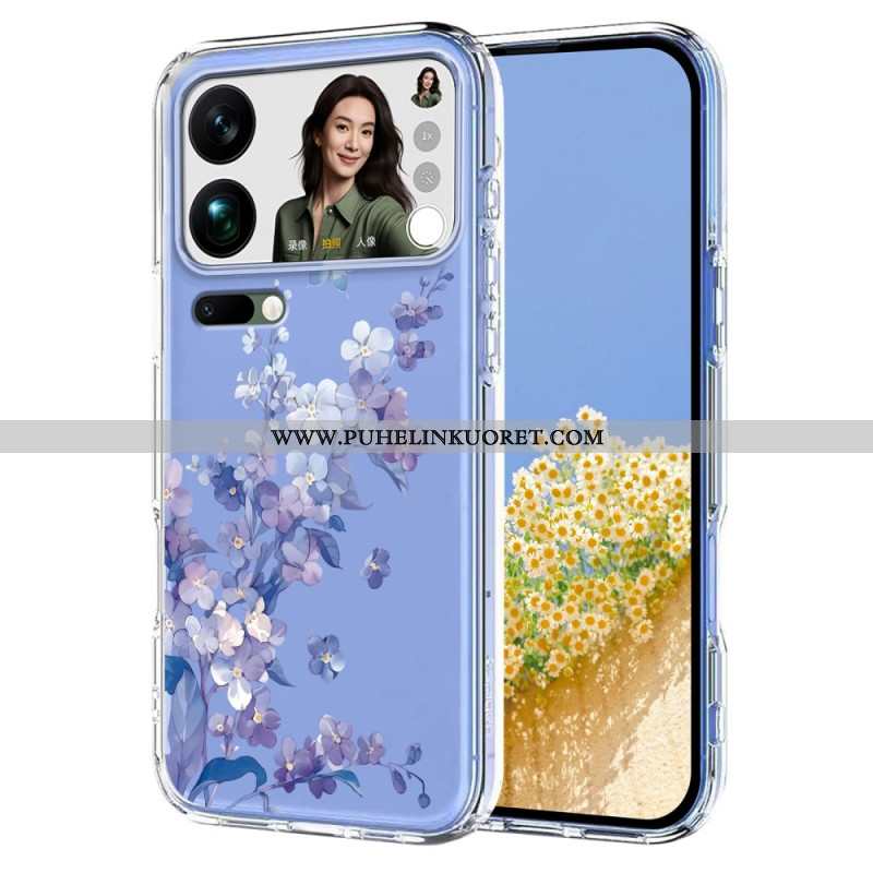 Kuori Xiaomi 17 Pro Max Perhosia Ja Kukkia