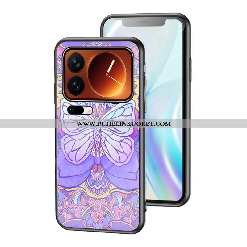 Kuori Xiaomi 17 Pro Max Karkaistusta Lasista Tehty Perhoskuvio Suojakuori