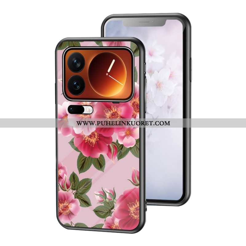 Kuori Xiaomi 17 Pro Max Karkaistua Lasia Kukkakuvio