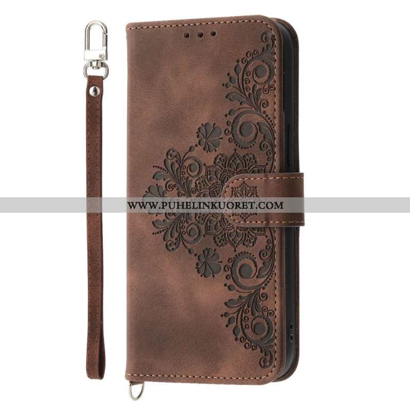 Nahkakotelo Xiaomi 17 Pro Max Pitsi Hihnalla Ja Olkahihnalla