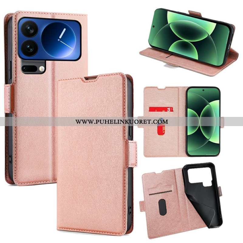 Kuoret Xiaomi 17 Pro Max Keinonahkainen Kaksoissolki