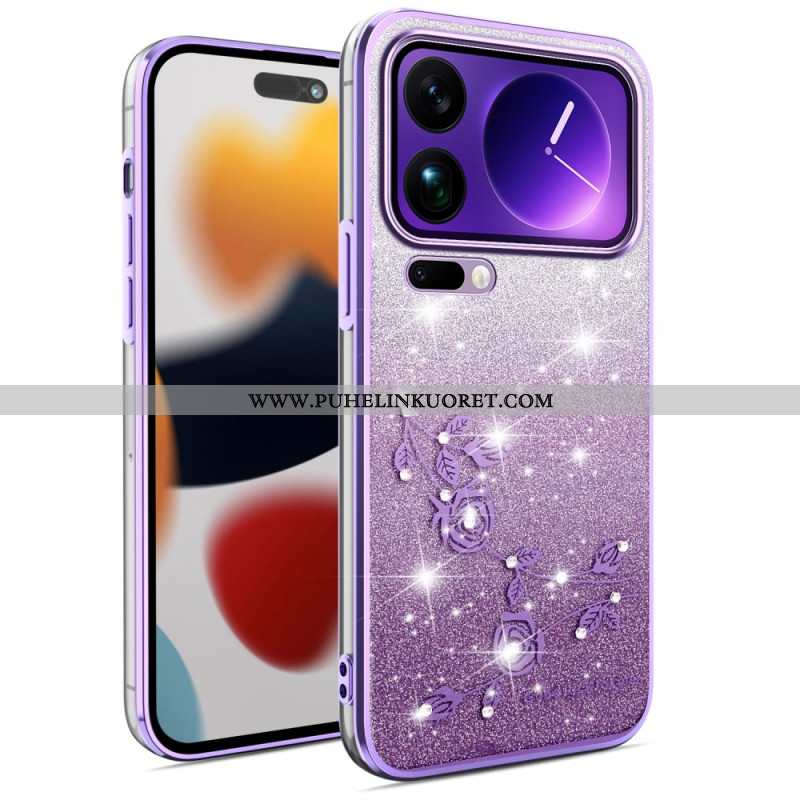 Kuori Xiaomi 17 Pro Kukkia Ja Strasseja