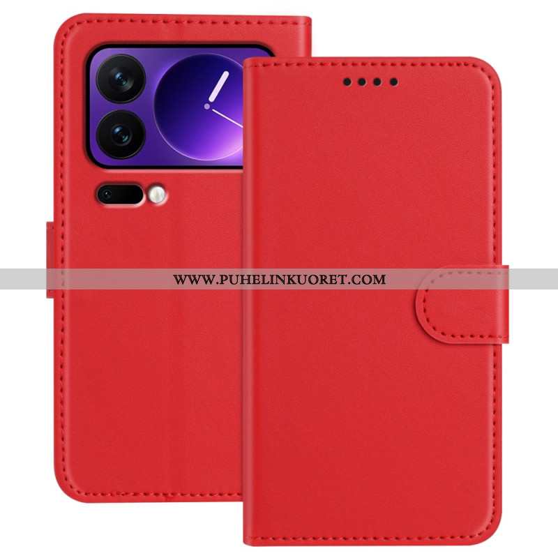 Kotelot Xiaomi 17 Pro Yksivärinen Nahkajäljitelmä