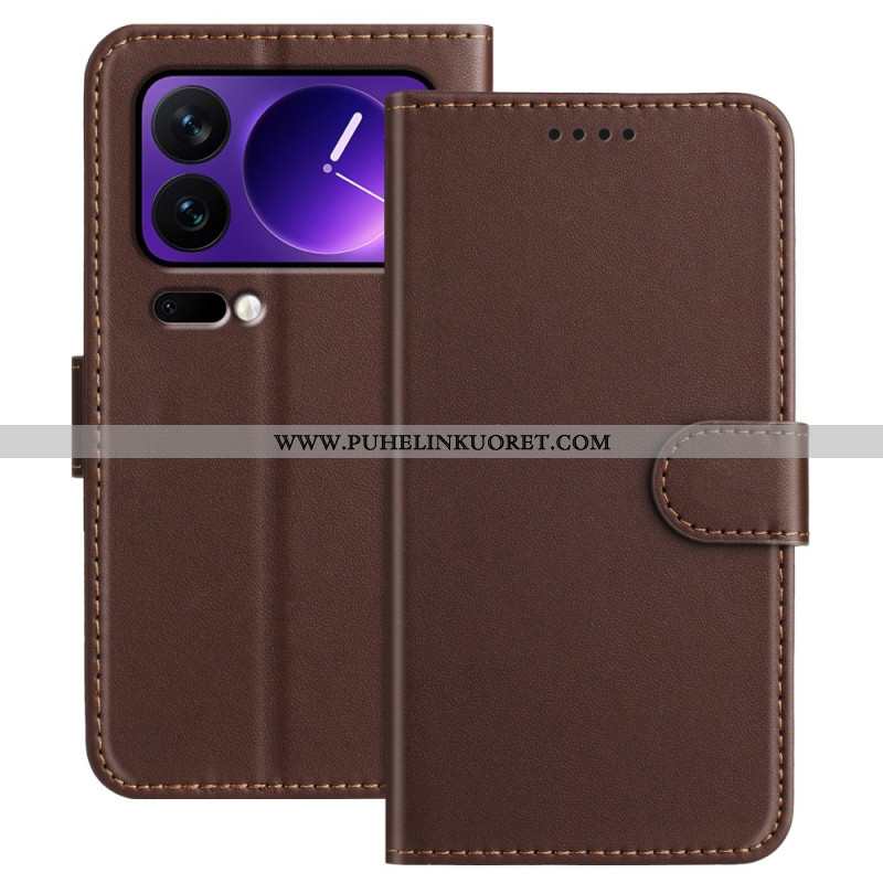 Kotelot Xiaomi 17 Pro Yksivärinen Nahkajäljitelmä