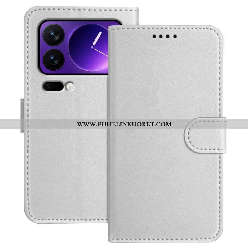 Kotelot Xiaomi 17 Pro Yksivärinen Nahkajäljitelmä