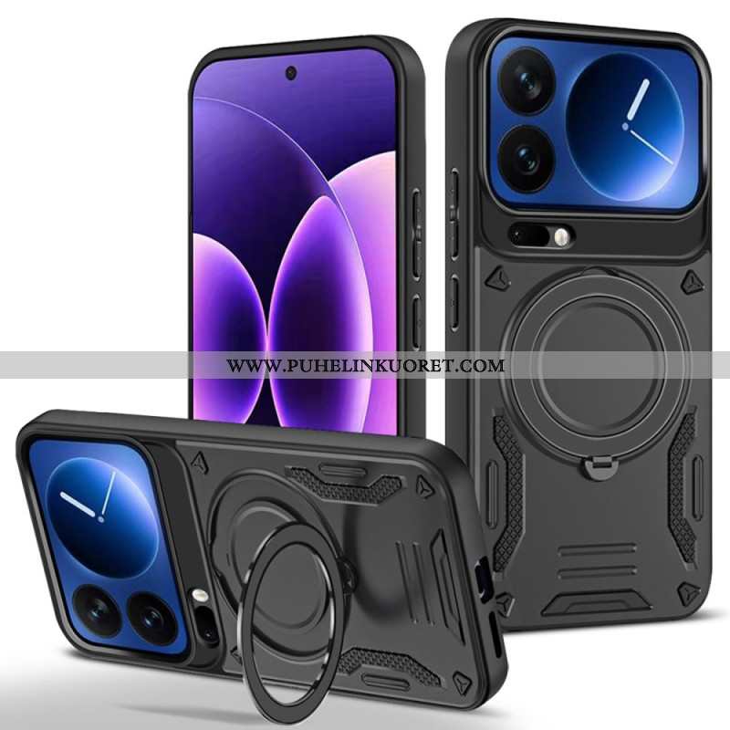Kuori Xiaomi 17 Pro Magneettinen Suljin Pyörivällä Jalustalla Suojakuori