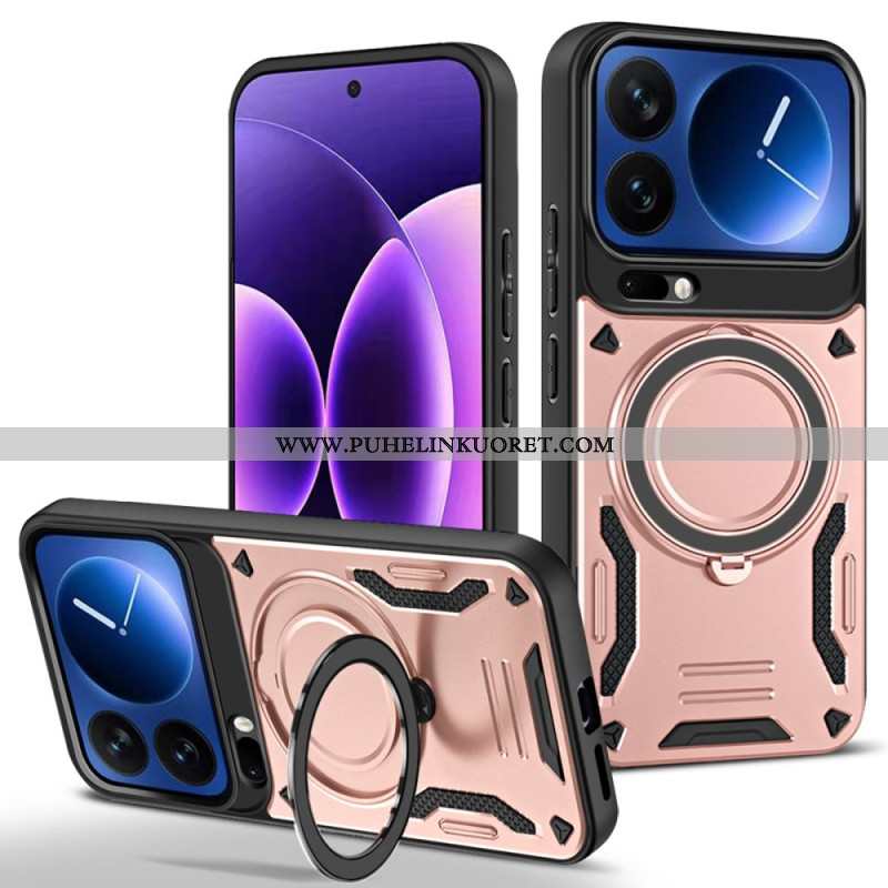 Kuori Xiaomi 17 Pro Magneettinen Suljin Pyörivällä Jalustalla Suojakuori