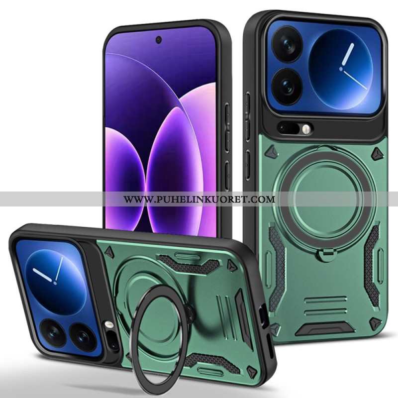 Kuori Xiaomi 17 Pro Magneettinen Suljin Pyörivällä Jalustalla Suojakuori