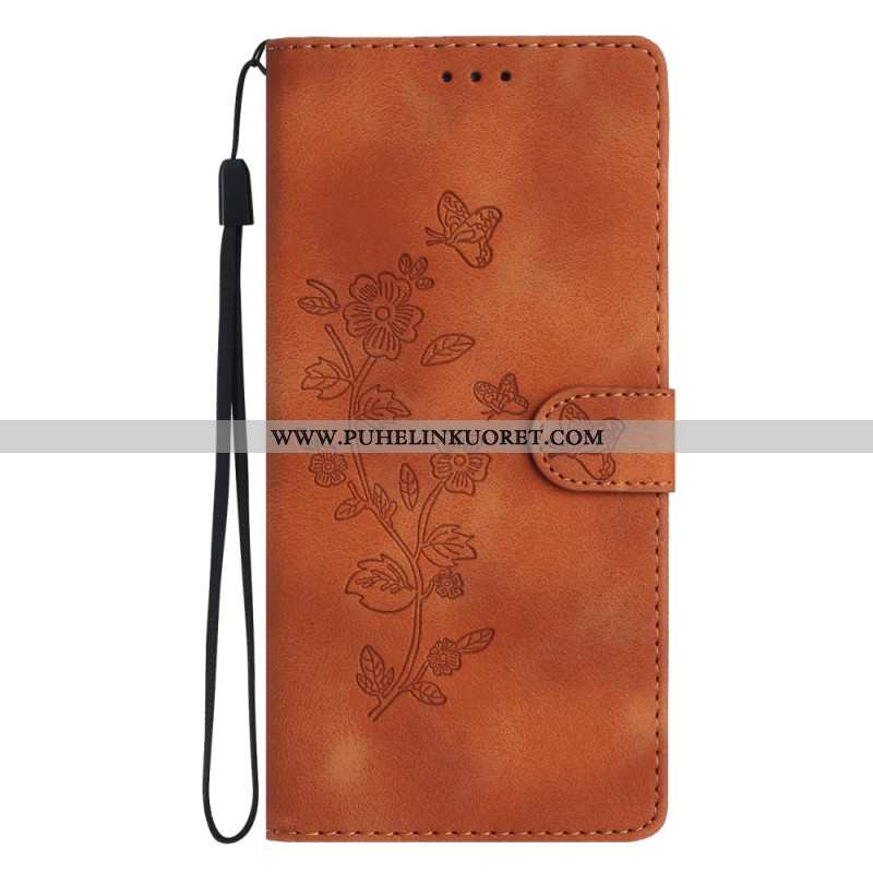 Kotelot Xiaomi 17 Pro Mokkanahkaefekti Kukkakuvio