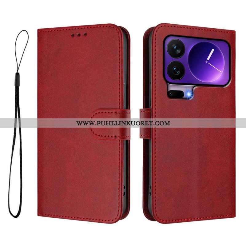 Kotelot Xiaomi 17 Pro Rfid-suojattu Nahkaefekti Suojakuori