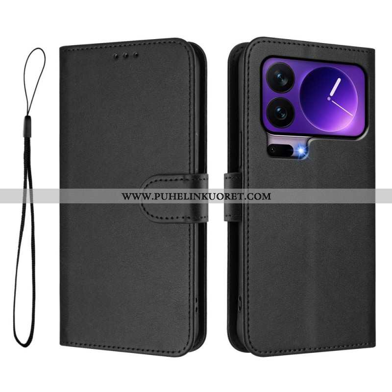 Kotelot Xiaomi 17 Pro Rfid-suojattu Nahkaefekti Suojakuori