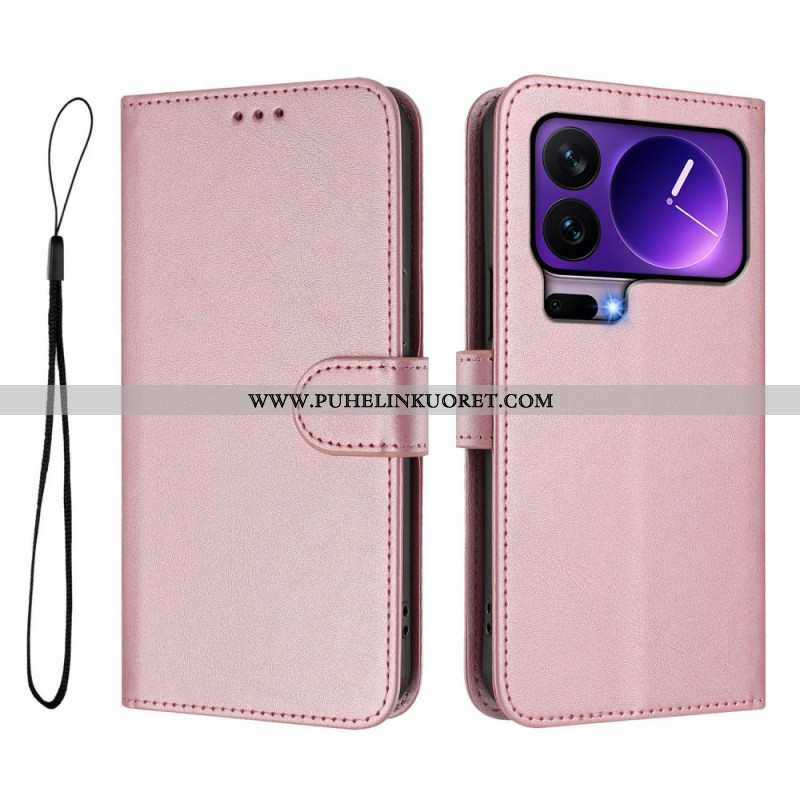 Kotelot Xiaomi 17 Pro Rfid-suojattu Nahkaefekti Suojakuori