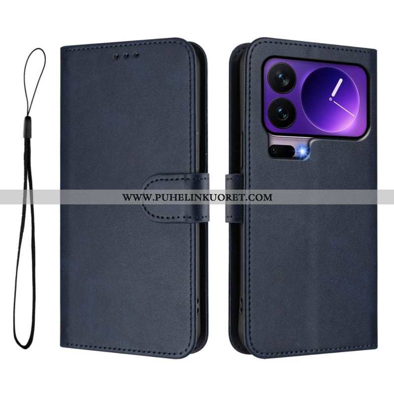 Kotelot Xiaomi 17 Pro Rfid-suojattu Nahkaefekti Suojakuori