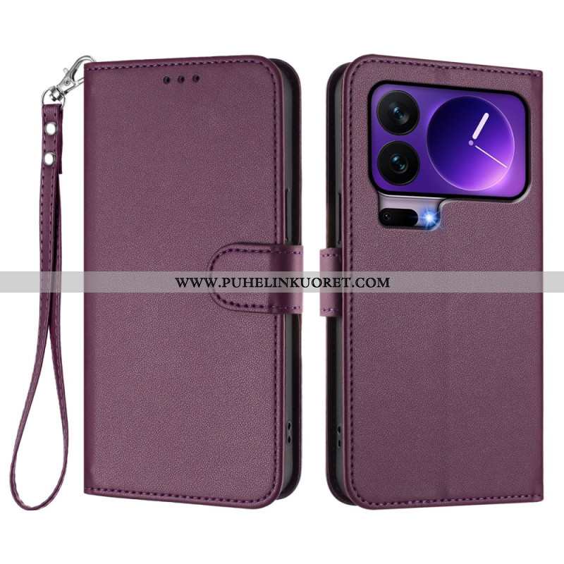 Kotelot Xiaomi 17 Pro Puhelinkuoret Yksivärinen Nahkakuvio