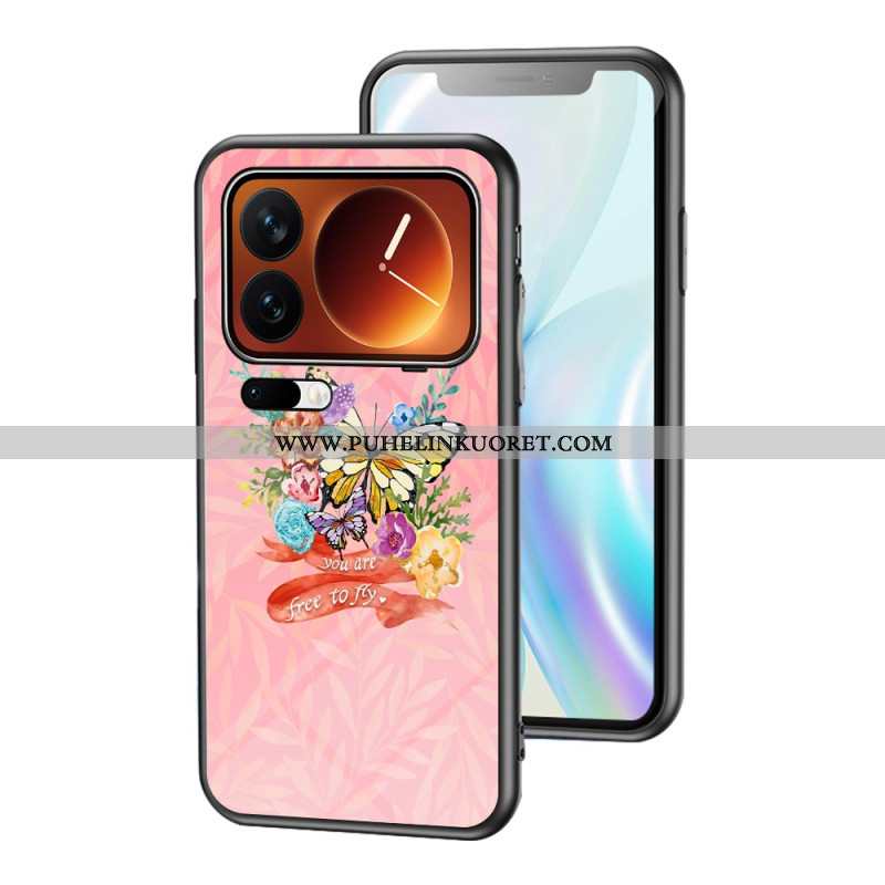 Kuori Xiaomi 17 Pro Karkaistusta Lasista Valmistettu Perhoskuvio