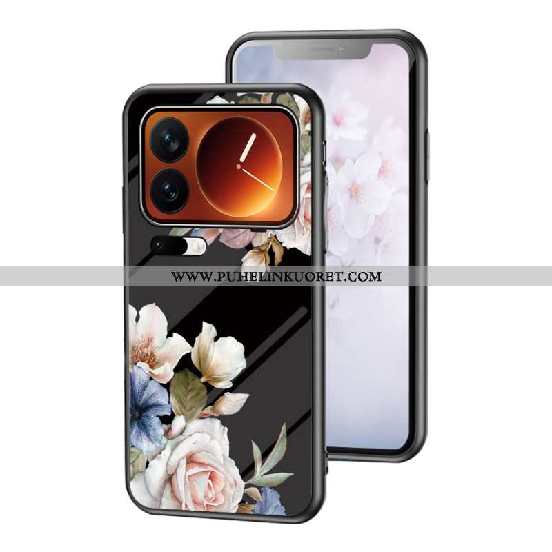 Puhelinkuoret Xiaomi 17 Pro Karkaistusta Lasista Valmistettu Kukkakuvio