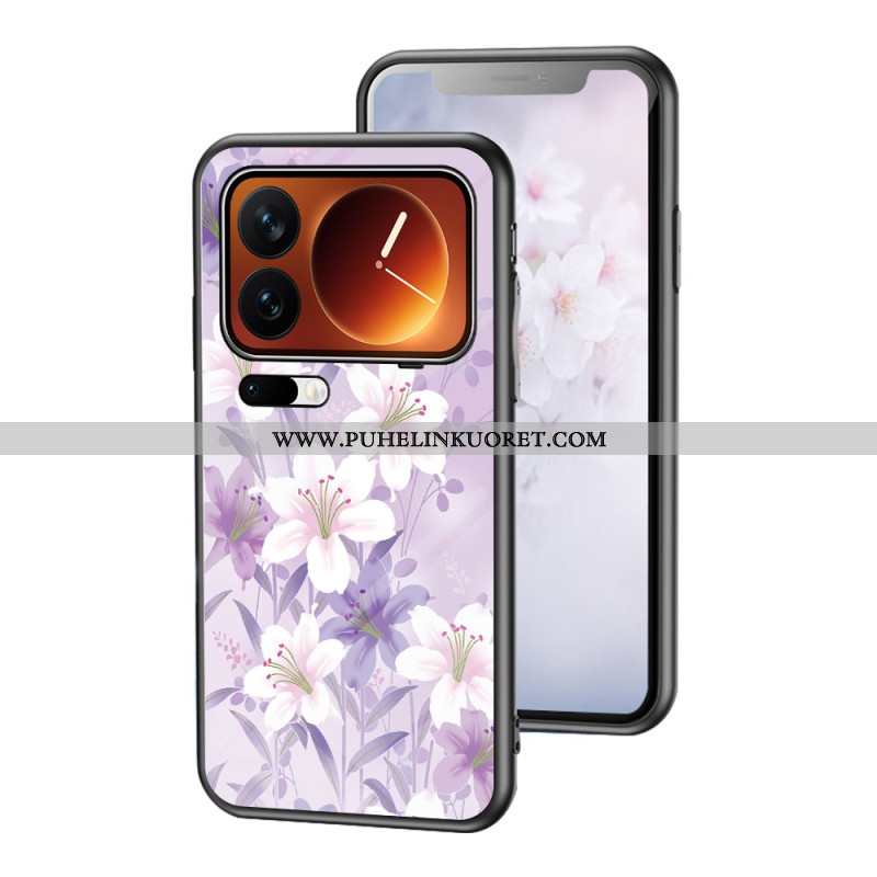 Puhelinkuoret Xiaomi 17 Pro Karkaistusta Lasista Valmistettu Kukkakuvio