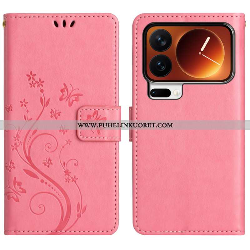 Kotelot Xiaomi 17 Pro Puhelinkuoret Perhosia Ja Kukkia