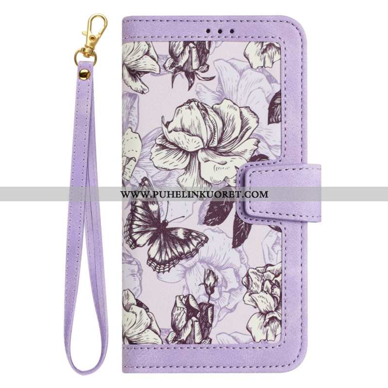 Kotelot Xiaomi 17 Pro Kukkakuvioinen Lompakko