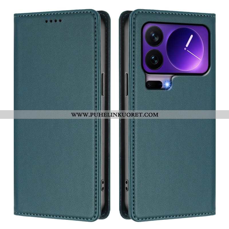 Nahkakotelo Xiaomi 17 Pro Magneettinen Suljin Ja Rfid-suojaus