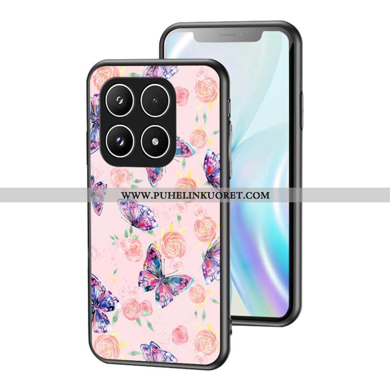 Kuori Xiaomi 17 Karkaistua Lasia Perhoskuvio