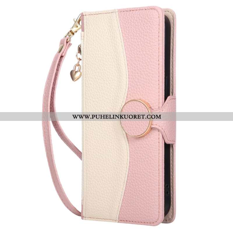 Kotelot Xiaomi 17 Kaksivärinen Lompakko Rannehihnalla Suojakuori