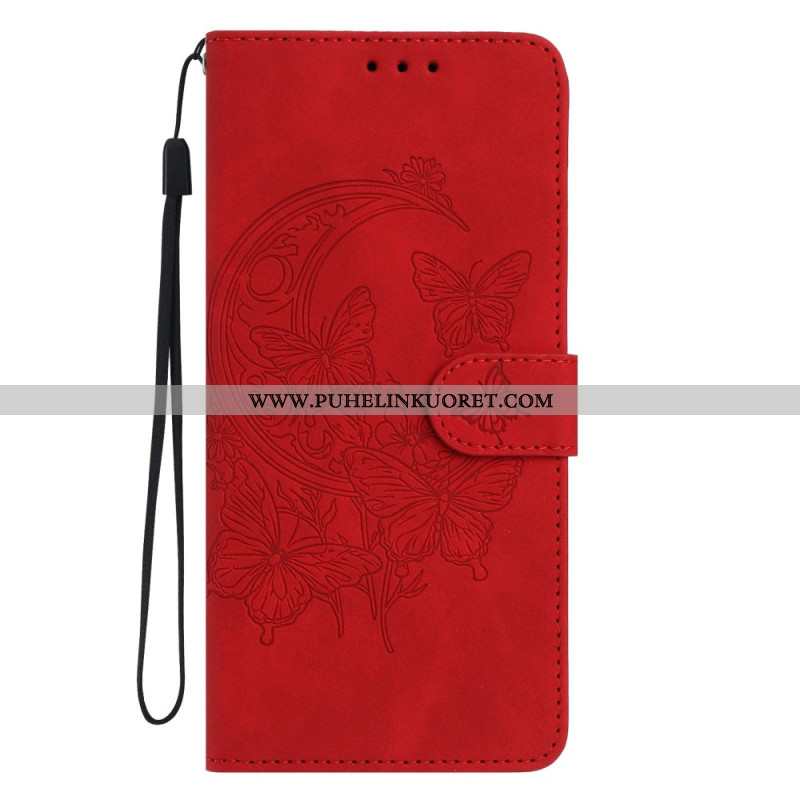 Kotelot Xiaomi 17 Perhosen Lento Mokkanahkakuvio