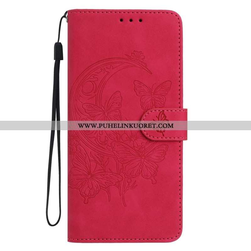 Kotelot Xiaomi 17 Perhosen Lento Mokkanahkakuvio