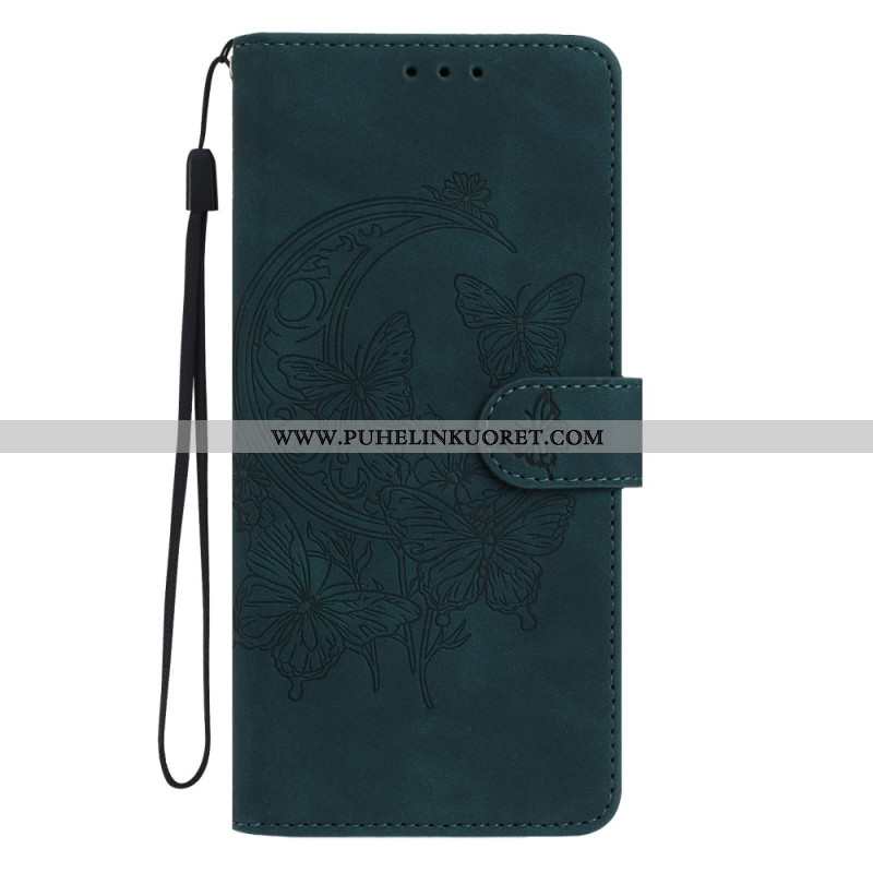 Kotelot Xiaomi 17 Perhosen Lento Mokkanahkakuvio