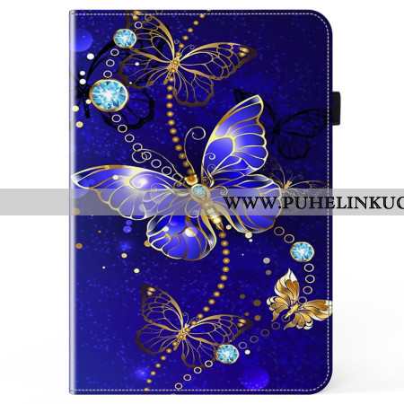 Kotelot Xiaomi Pad 7 / 7 Pro Sinisiä Perhosia Ja Timantteja Suojakuori