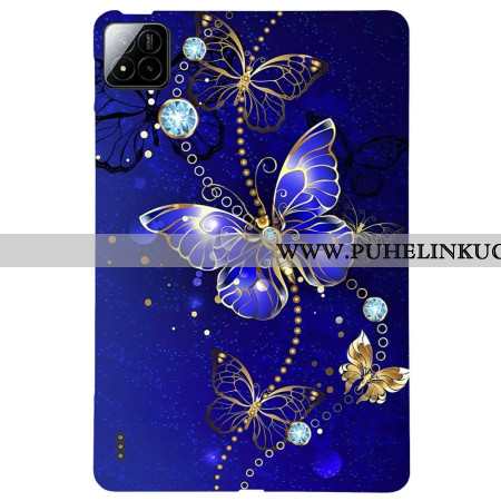 Kuori Xiaomi Pad 7 / 7 Pro Sinisiä Perhosia Ja Timantteja Suojakuori