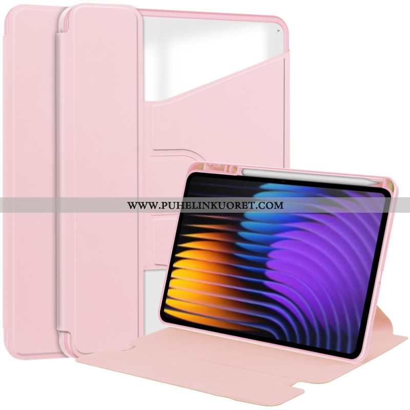 Kotelot Xiaomi Pad 7 / 7 Pro Nahkakuvioinen Ja Kääntyvä Jalusta