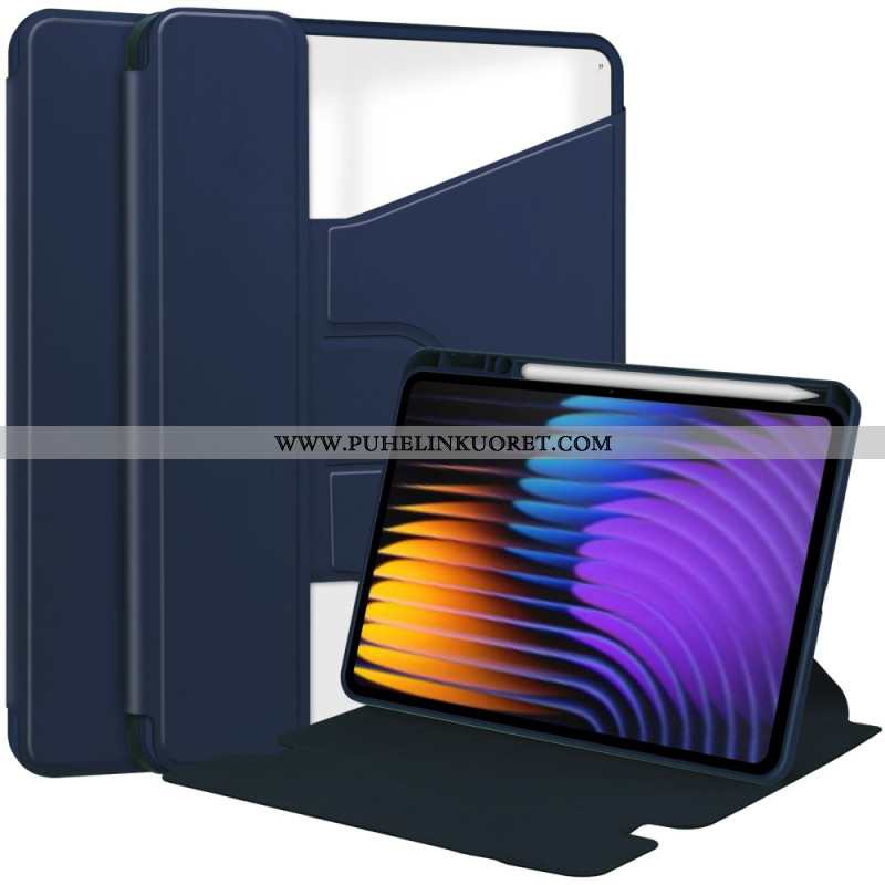 Kotelot Xiaomi Pad 7 / 7 Pro Nahkakuvioinen Ja Kääntyvä Jalusta