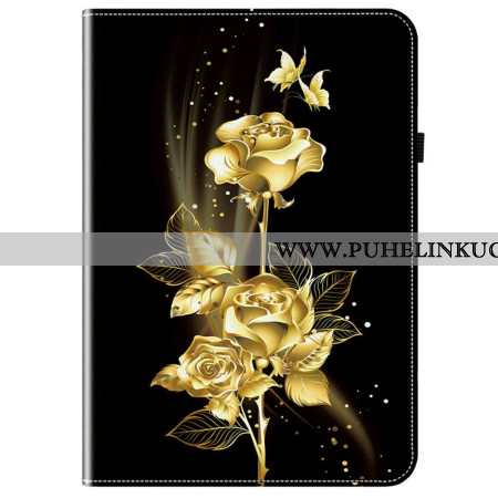 Kuoret Xiaomi Pad 7 / 7 Pro Kultaisia Ruusuja Ja Perhosia