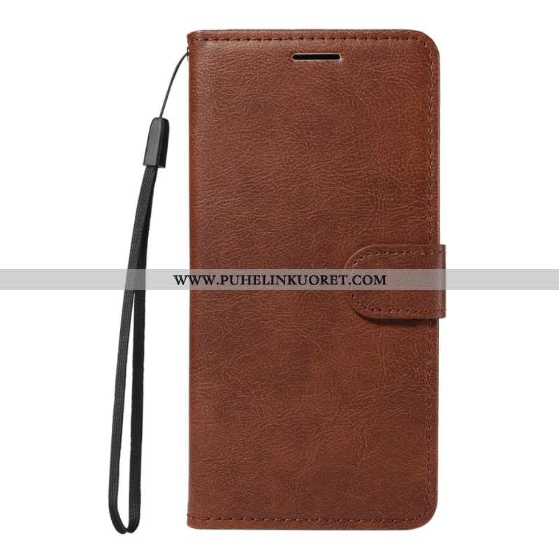 Kotelot Xiaomi Redmi Note 14 4g Yksinkertaista Keinonahkaa Hihnalla