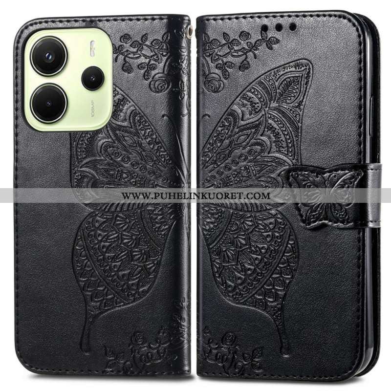 Nahkakotelo Xiaomi Redmi Note 14 4g Barokkityylinen Perhonen