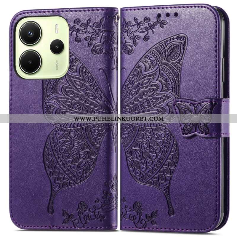 Nahkakotelo Xiaomi Redmi Note 14 4g Barokkityylinen Perhonen